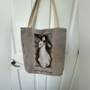 Reversible Tapestry Tote by Willow Tree “A love pure and simple”